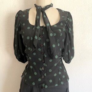 Betsey Johnson polka dot top